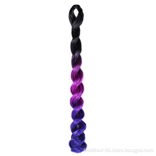 24inch Big Deep Wave Crochet Hair Extension Prestretched Synthetic Sea Body Wave Braiding Hair